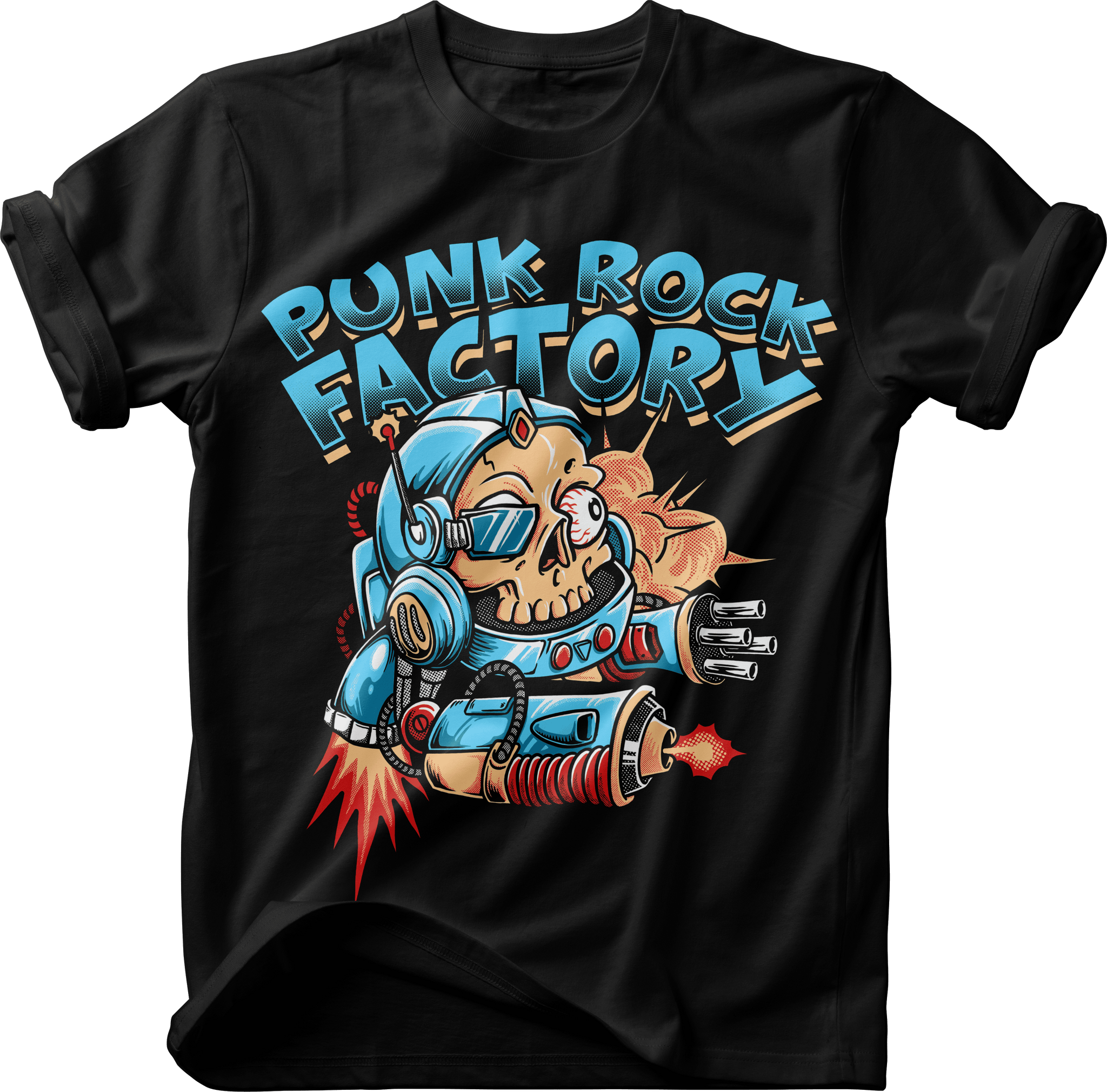 Robot Skull Punk Rock Factory 